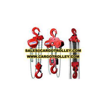 Hand chain hoist and Chain pulley block manual instruction