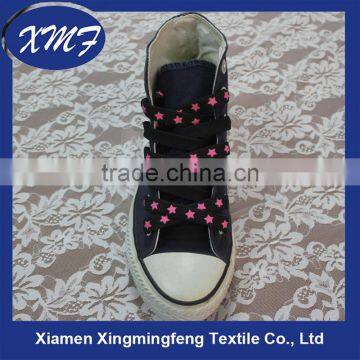 high quality silk screen printed casual shoelace