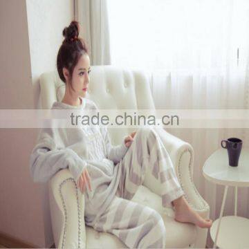 Factory sales low price fleece women pajamas sleepwear