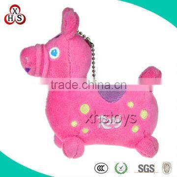 Customed Oem Soft Stuffed High Quality Mini Plush Horse Keychain photo-2