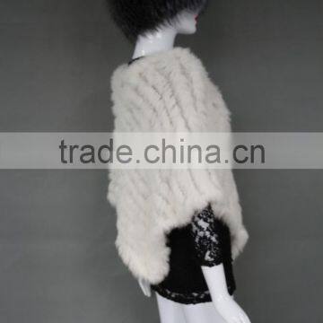Factory Direct Sale Triangle Rabbit Fur Knitting Shawl Lady Favourite photo-3