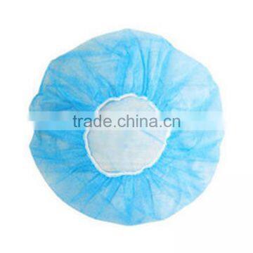 Plastic food industrial pp fabric clip cap/hair net pp10g disposable nonwoven surgical bouffant cap products