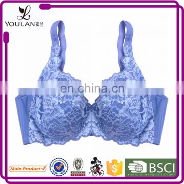 High Quality Fashion Fat Women Blue Brassiere