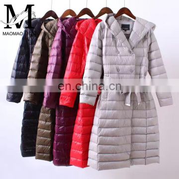 Russian Classic Women Slim Fit Long Down Coat Ladies Plus Size Feather Down Coats