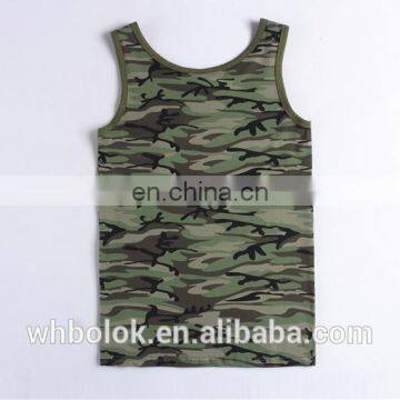 Private Label Camouflage Mens Vest Camo Design Cotton Summer Vest Men