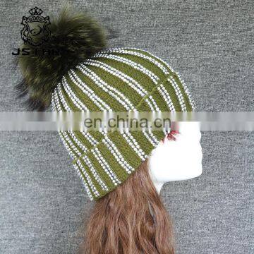 Factory Winter With Pom Cashmere Pompom Hat Beanie photo-2
