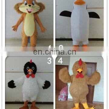 high quality penguin adult animal costume cock adult mascot costume squirrel adult mascot costume for sale