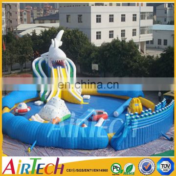 Inflatable water park on land for theme park