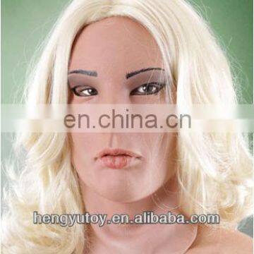 human size doll Lifelike display female rubber mask