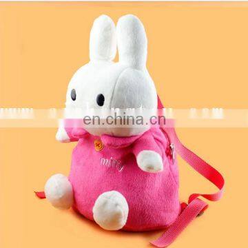 factoy custom cartoon plush rabbit backpack