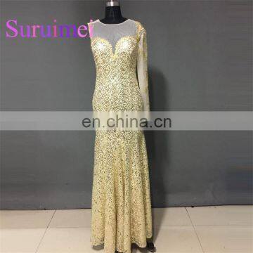 Free Shipping Sequins Prom Dresses One Shoulder Robe de Soiree Evening Gowns