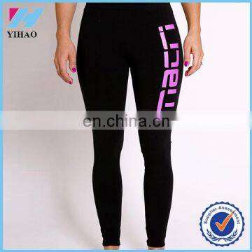 Dongguan Yihao Women Polyester Spandex Gym Tights Full Length Yoga Pants Custom Printed Activewear Sport Leggings for Women