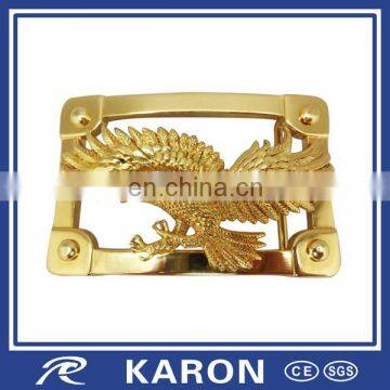 fashionable square shape gold plated belt buckle for women