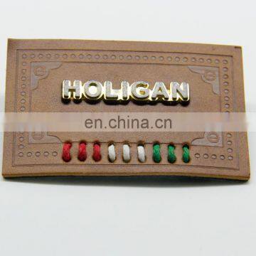 fashion real leather pu leather label for hand bag ,garment