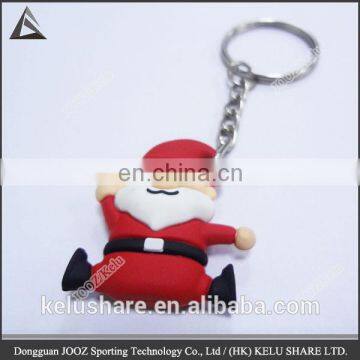 custom rubber snowman keychain silicone decorative pendant