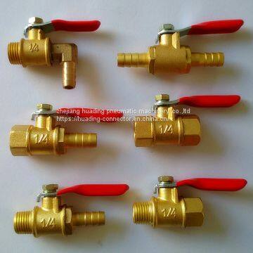 brass F1/4''-M1/4'' cock ball valve FF MM