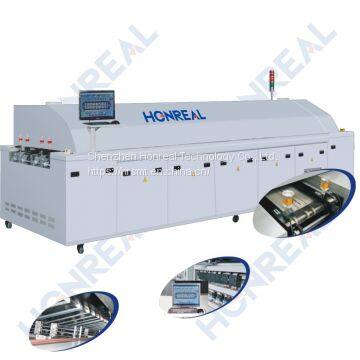 High capacity eight heating zones Lead-Free Reflow oven china manufacturer