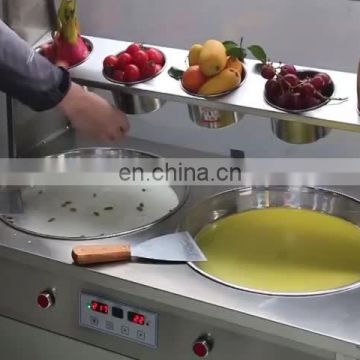 Good Feedback Flat Pan Roll Fry Ice Cream Making Fried Ice Cream Machine thai ice cream rolls