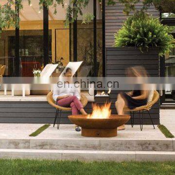 3mm Thickness 100cm Large Corten Steel Outdoor Fire Bowl