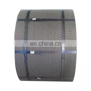 bs5896 1980 7 wire standard cable 12.7 mm high tensile post-tensioned pc steel strand price in tianjin