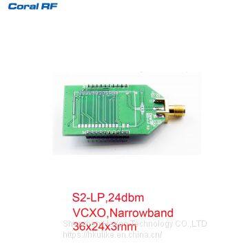 S2-LP Narrowband PA RF Module, 868Mhz, 915Mhz, SPI, Plug-in，24dbm