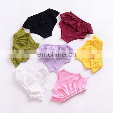 Wholesale Made In China Infants & Toddler  100% Cotton Baby Ruffle Shorts