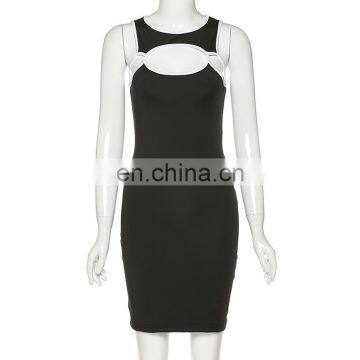 Women Summer Dresses Sexy Mini Front Hollow Out Bodycon Dress photo-6