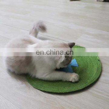 Cute Round Cat Claw Scratching Sleeping Mat Durable Sisal Rope Cat Bed Mat