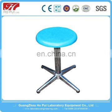 High Quality Round PU Leather Seat Height Adjustable Bright Color Lab Chair Stool With Wheels photo-4