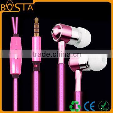 EL flowing light premium fashion stylish music creative gift earphones for sports