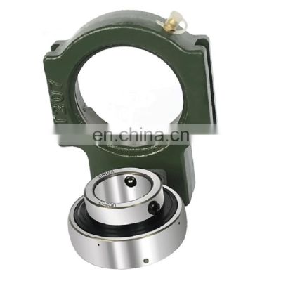 Heavy duty ball bearing uct217 with sliding block seat of spherical roller bearing