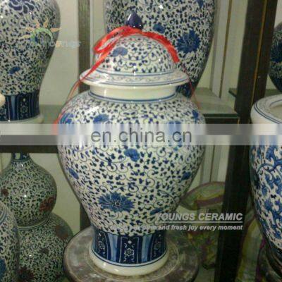 H60cm Chinese Blue And White Ceramic Porcelain Antique Large Ginger Jars