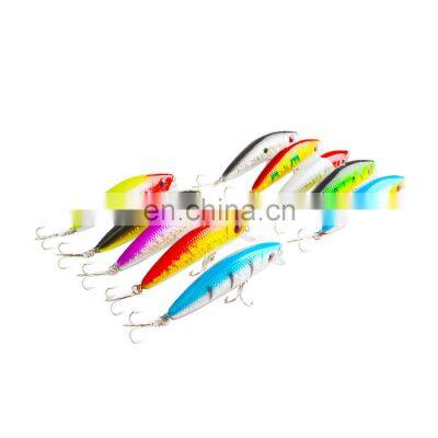 High quality 7.6cm/7g 10 colors 3D eyes AD-sharp treble hook carbon steel 2X class strength minnow fishing lure