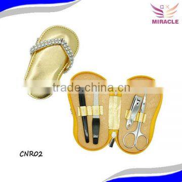 Rhinestones belt 4 pcs shoe manicure set flip flop manicure set