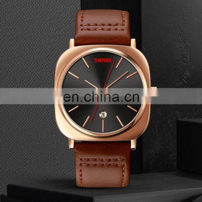 Wholesale SKMEI 9266 Brand Luxury Mens Watch Waterproof Fashion Sport Quartz Wristwatch Male Leather Man Watch