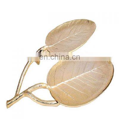 gold plated leaf tray