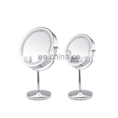 17cm Dressing Table Rocker Makeup Mirrors With Led Lights for Bathroom photo-4