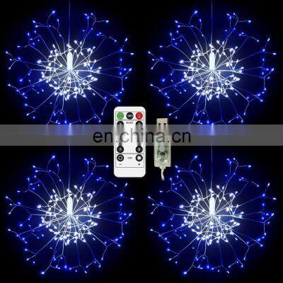 Party Wedding Fairy Light USB Power Blue White Christmas Decorative Starburst Lights Living Room Lamps