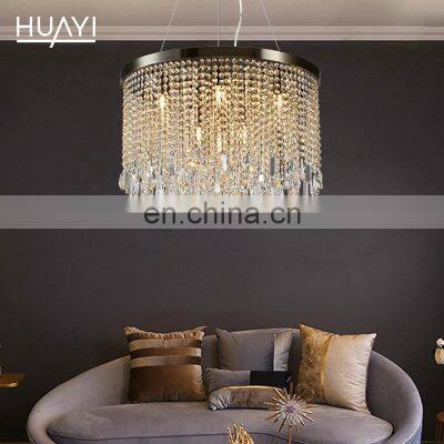 Modern Custom Luxury Hotel K9 Crystals Chandelier Large Round LED Pendants Lights Wedding Home Lighting photo-3