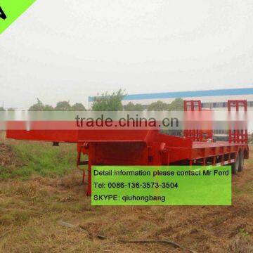 Red 2 axles trailer semi trailer exvacator transport trailer 0086-13635733504