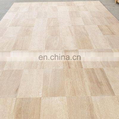 Best Quality Hot Sale Ivory Light Travertine Vein Cut Tile Honed Polished Tumbled Made in Turkey CEM-FHVC-02-12