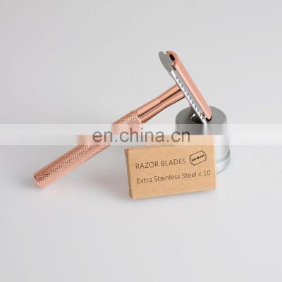 Mate Rose Gold Plated Double Edge Blade Face Razor