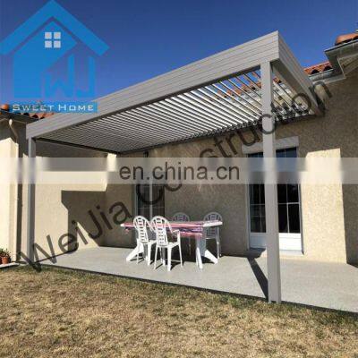 Strong windproof gazebo waterproof motorised aluminium pergola roof louver with louvers