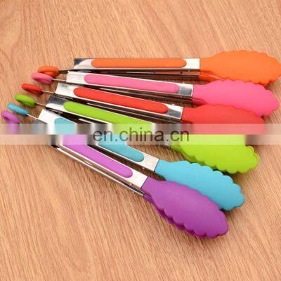 8 Inch Silicone Food Tong Stainless Steel Kitchen Tongs Silicone Cooking Clip Clamp BBQ Tools Grill Kitchen Accessories photo-4