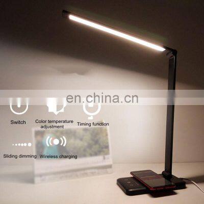 Desk Lamp Wireless Charging Eye Protection Aluminum Alloy Led Desk Lamp With Alarm Clock photo-5