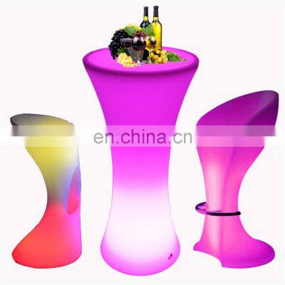 coffee shop hotel led bar furniture cocktail tables and chairs modern night club furniture led light bar table