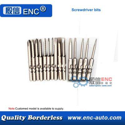 Slotted cross head torx hexagon high hardness screwdriver bits