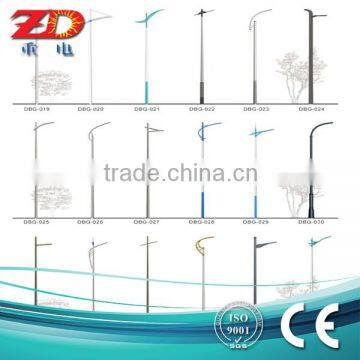 6m double arm street light pole drawing