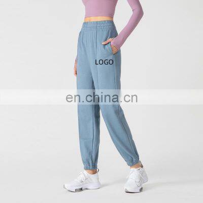 New Wholesale Cotton Casual Pockets Jogger Sweatpants Women Sports Workout Walking Running Wear Pants