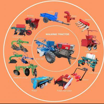 Fuel Diesel Farming Machine Power Tiller Cultivators Potato Corn Harvester Agricultural Farm Tractor Cultivator